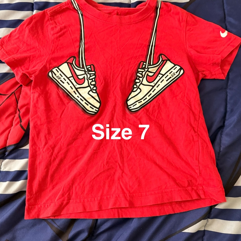 Nike Kids Red Sneaker Graphic Tee